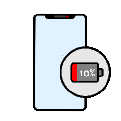 batterijpercentage altijd in beeld 